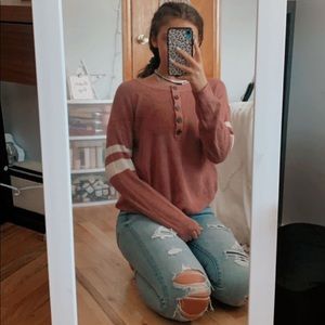 American Eagle Ah-Mazingly Soft Henley Sweater